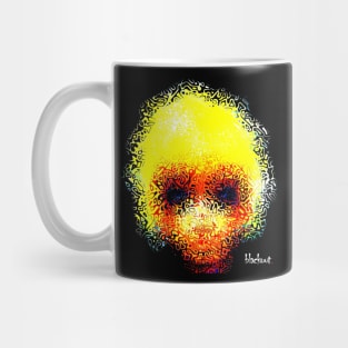 Amoeba Death Mask in Yellow by Blackout Design Mug